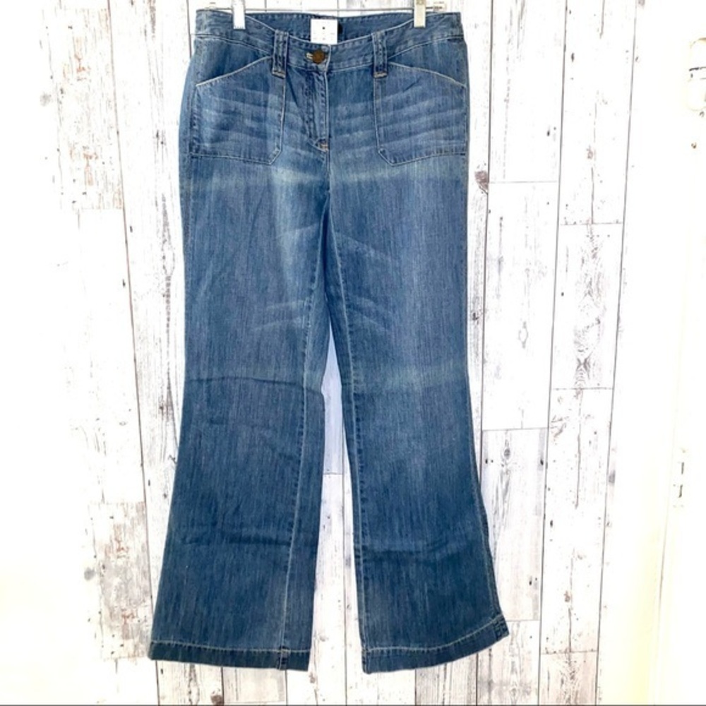 J. Crew 4 wide leg denim chambray pants city NWT J Crew